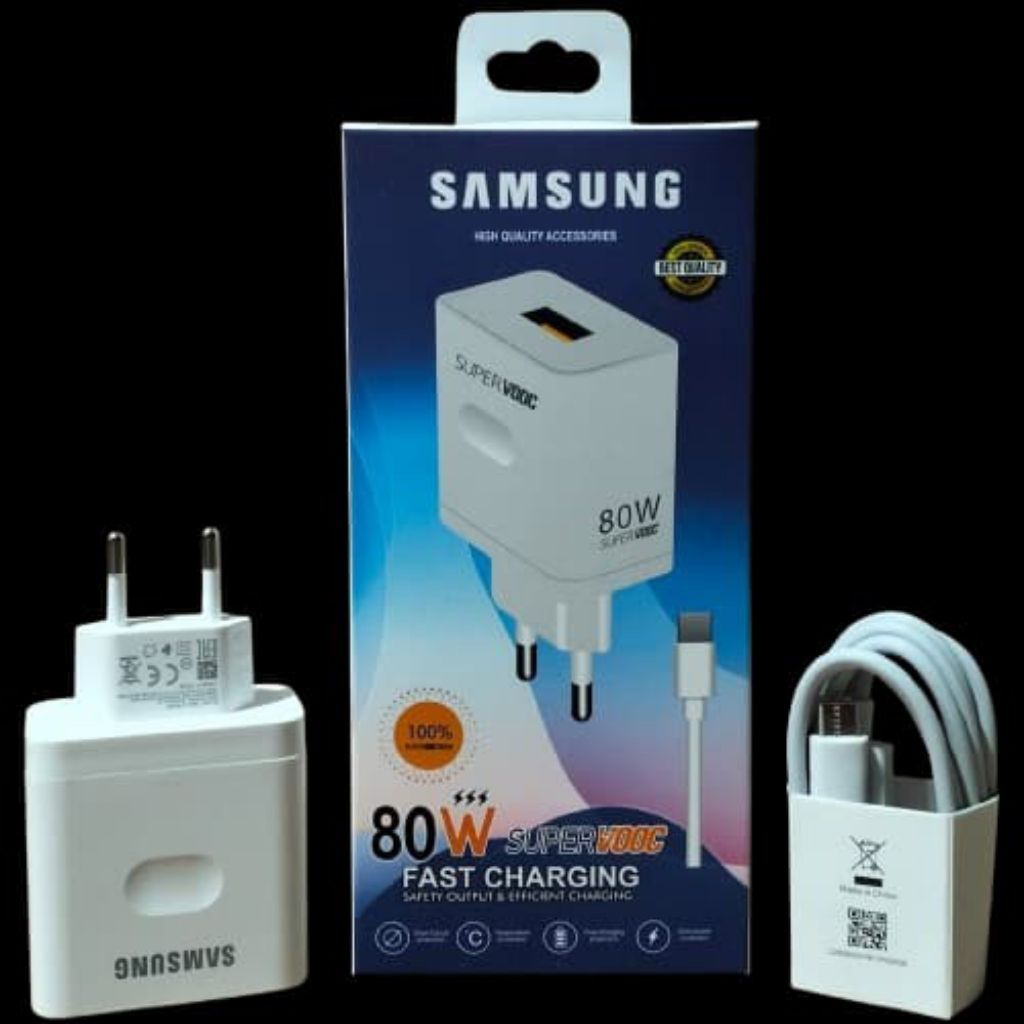 SAMSUNG 80W SUPER VOOC CHARGER Tc Charger Samsung 80W Super Vooc