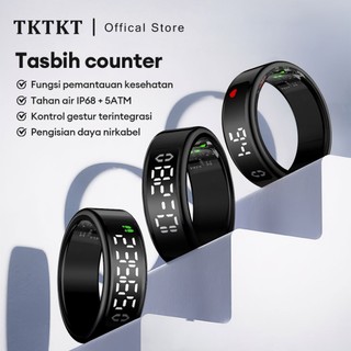 TKTKT tasbih digital cincin Counting Ring Digital-Hitung Zikir Otomatis Cincin pemantau detak jantung dan tekanan darah Pedometer Bluetooth jam cincin digital smart ring