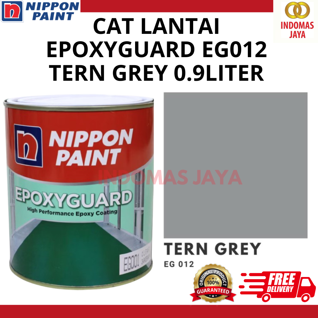 EPOXY FLOOR PAINT CERAMIC PAINT 1 KG / EPOXY GUARD 3 สี NIPPON EG012 TERN GREY 0.9L