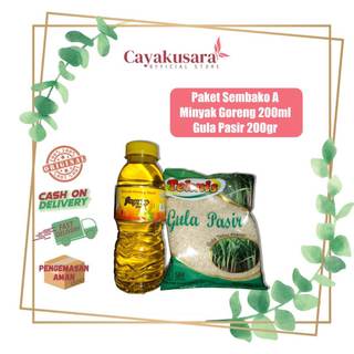 [Paket Sembako Murah A] Minyak Goreng 200 ml + Gula Pasir 200 gr