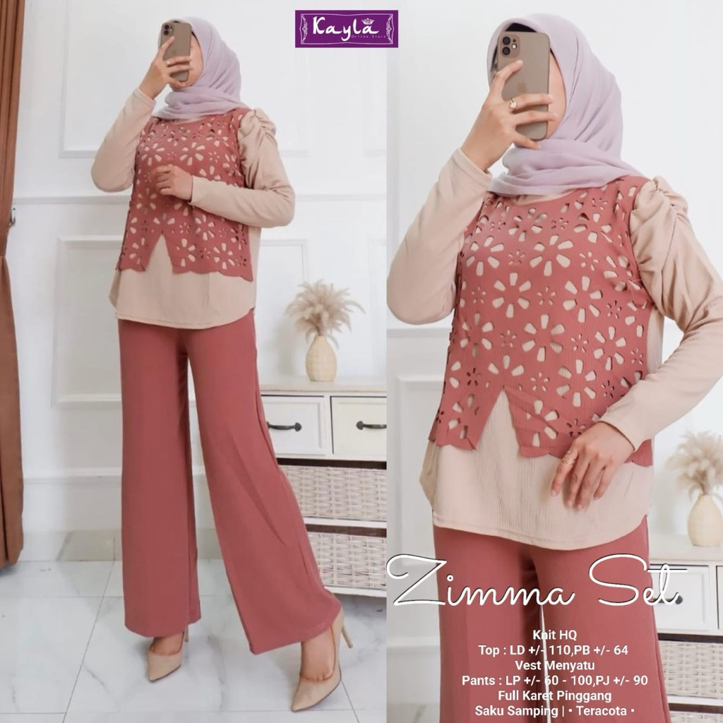 Zimma Set Knit HQ by Kayla Realpict