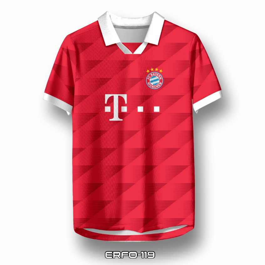 MERAH Bayern Munich Home Classic Red T-Care Import Jersey ERFO.ID-119