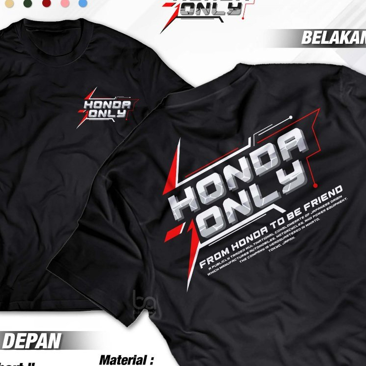 Honda Only To Be Friend เสื้อยืด Racing Herex Honda Gank CB GL MP Distro เสื้อผ้าฝ้าย Combed 30s