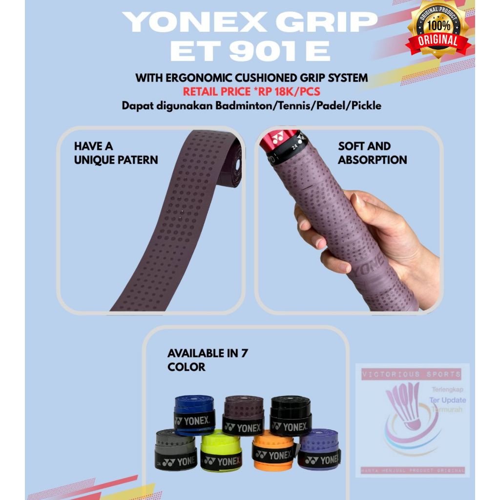 Yonex Badminton Grip ET 901 E / Tennis Grip / Padel Grip ET 901 E ORIGINAL