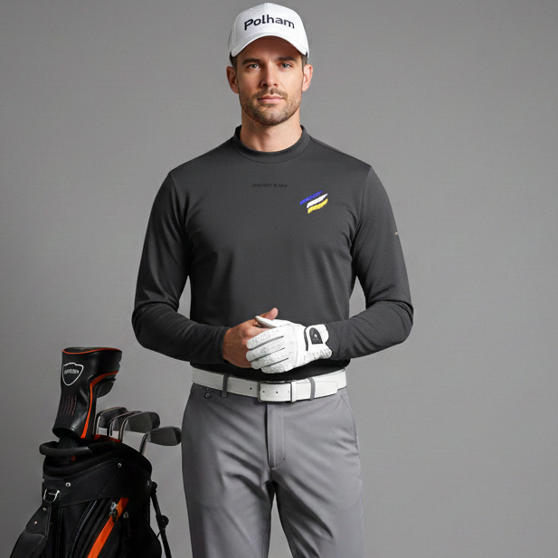 TEAMS POLHAM Golf Shirt เสื้อยืดคอปกโปโล Padel Dryfit Tennis Jersey - สําหรับผู้ชาย