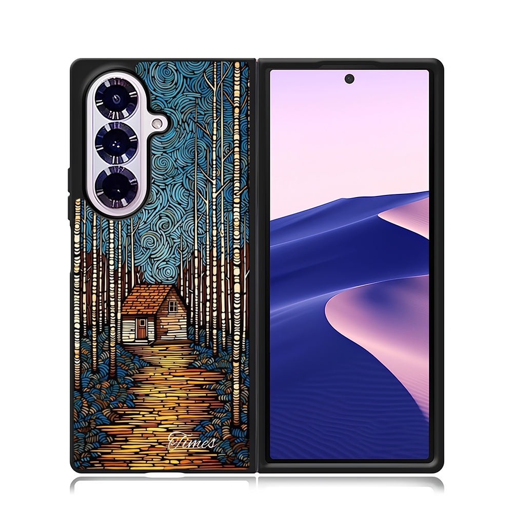 Samsung Z FOLD FLIP Series 7 6 5 4 3 เคสแข็งพลาสติกทนทาน Times Abstract Art Case