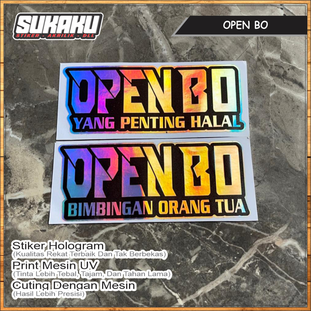 สติ๊กเกอร์ OPEN BO - UV HOLOGRAM