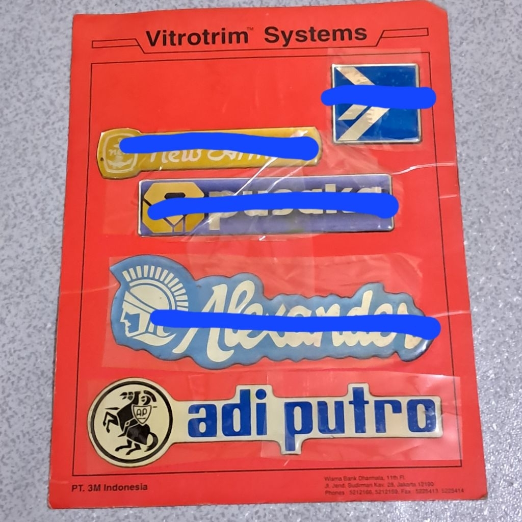 สัญลักษณ์รถยนต์ Adi Putro ดั้งเดิมผลิตใน 3 M Vintage New Old Stock