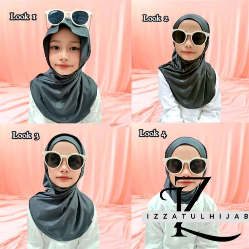 Hijab Bergo Huma Children 3-6 Years Cooltech Premium Huma Jiso Instant Hijab Bergo Inner