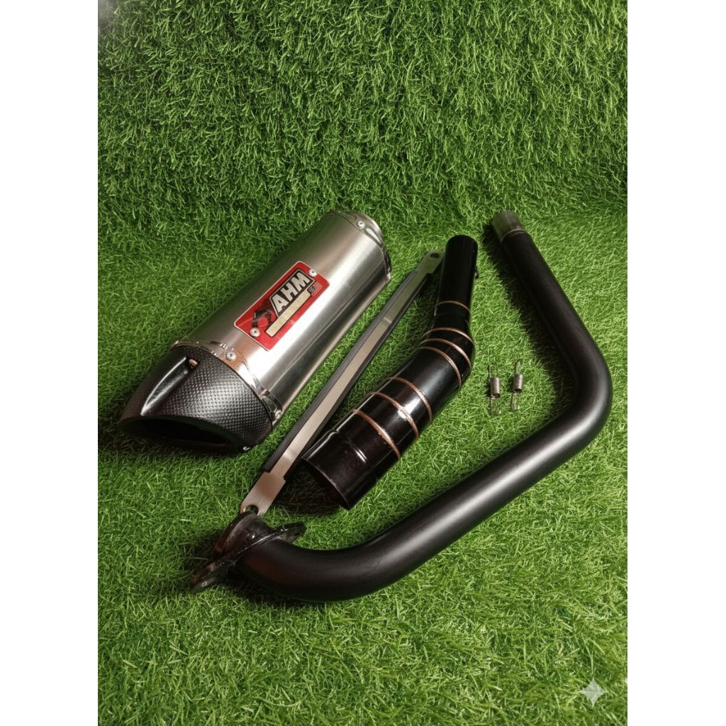 AMM M3 RACING คอท่อไอเสีย BLACK DOF รถจักรยานยนต์ mx/mx king/sonic/supra150