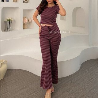 MIANABALI -  ONE SET RENATA | Setelan premium atasan dan kulot rib knit
