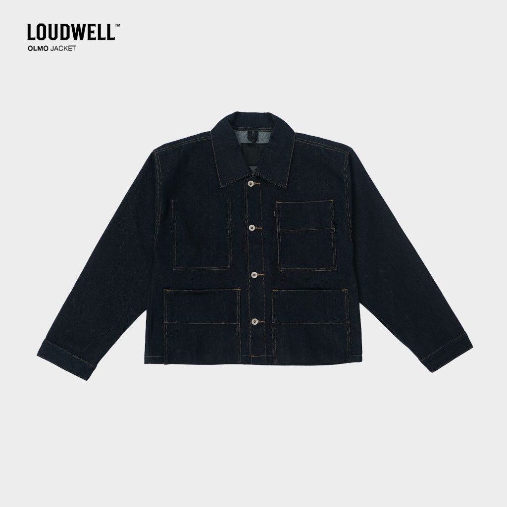 Loudwell - OLMO Denim Jacket สีฟ้า - RAW Denim Jacket