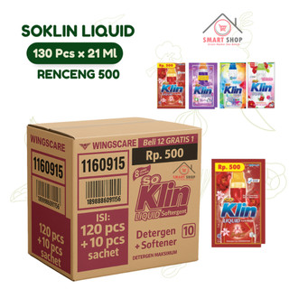 SOKLIN LIQUID 1 DUS / SOKLIN CAIR 20ML 1 DUS Isi 130 Sachet 500