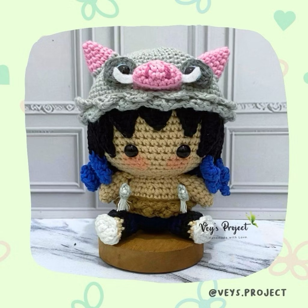 ตุ๊กตาถัก Inosuke Demon Slayer - Inosuke Amigrumi