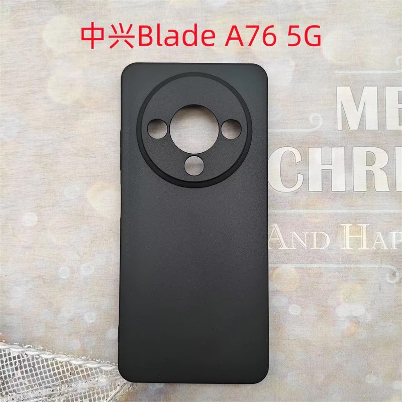 FERZIA - SOFT Case ZTE NUBIA A76 5G Full Black TPU Silicon Protect Camera Matte