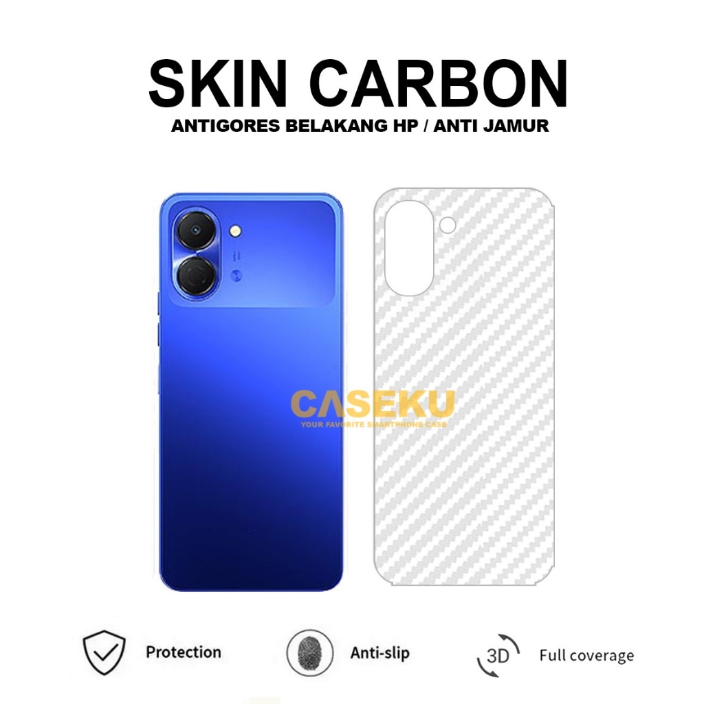 Tecno Spark GO 3 Skin Carbon Garskin Anti-Scratch Back Tecno Spark GO 3