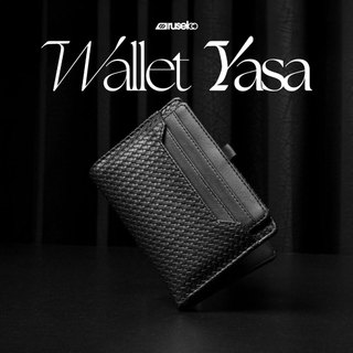 RUSEL CO - Wallet Yasa Dompet Lipat Pria Dompet Bahan Kulit PU Leather Premium Card Holder Kulit Dompet Pria