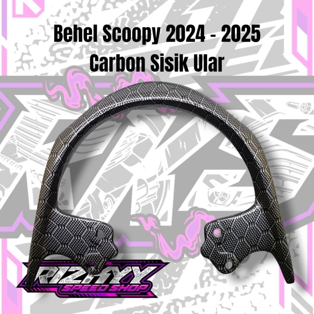 Scoopy Brace 2024 - 2025 Carbon Snake Scale Motif pnp Scoopy คาร์บูเรเตอร์ฉีด Fi Scoopy คาร์บูเรเตอร