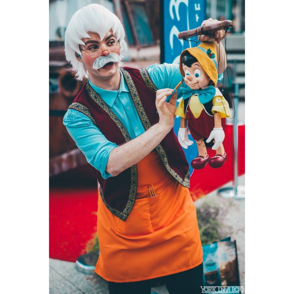 ผ้ากันเปื้อนและเสื้อกั๊ก Geppetto Pinocchio | Gepeto Pinocchio คอสเพลย์ Pinocchio ตัวละครฮาโลวีน Car