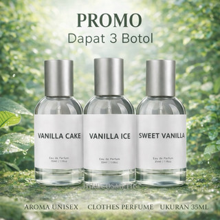 BELI 1 DAPAT 3 PARFUM VANILLA Series ( Chocolate - Cake - Sweet ) Parfum Pria Wanita Tahan Lama