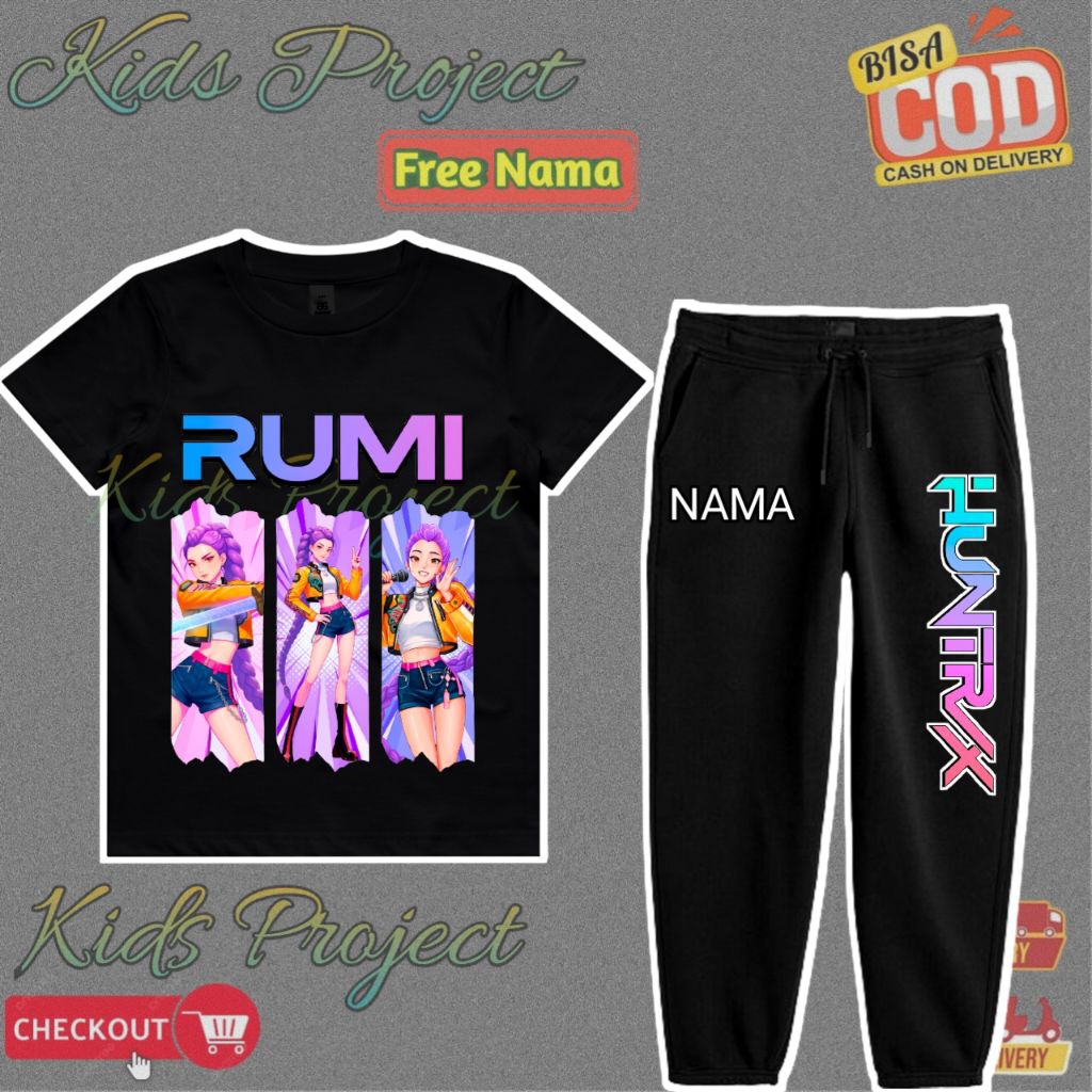Rumi HUNTRIX Kpop Demon Hunters เสื้อผ้าเด็กชุด