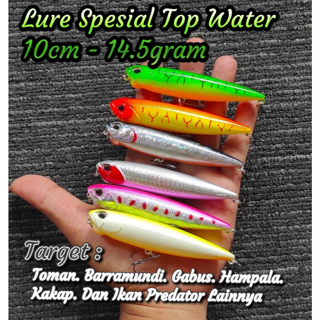 FISHING BAIT PENCIL TOP WATER WTD 10 ซม. - 14.5GRam เหยื่อตกปลาหล่อ PENCIL เหยื่อ wtd