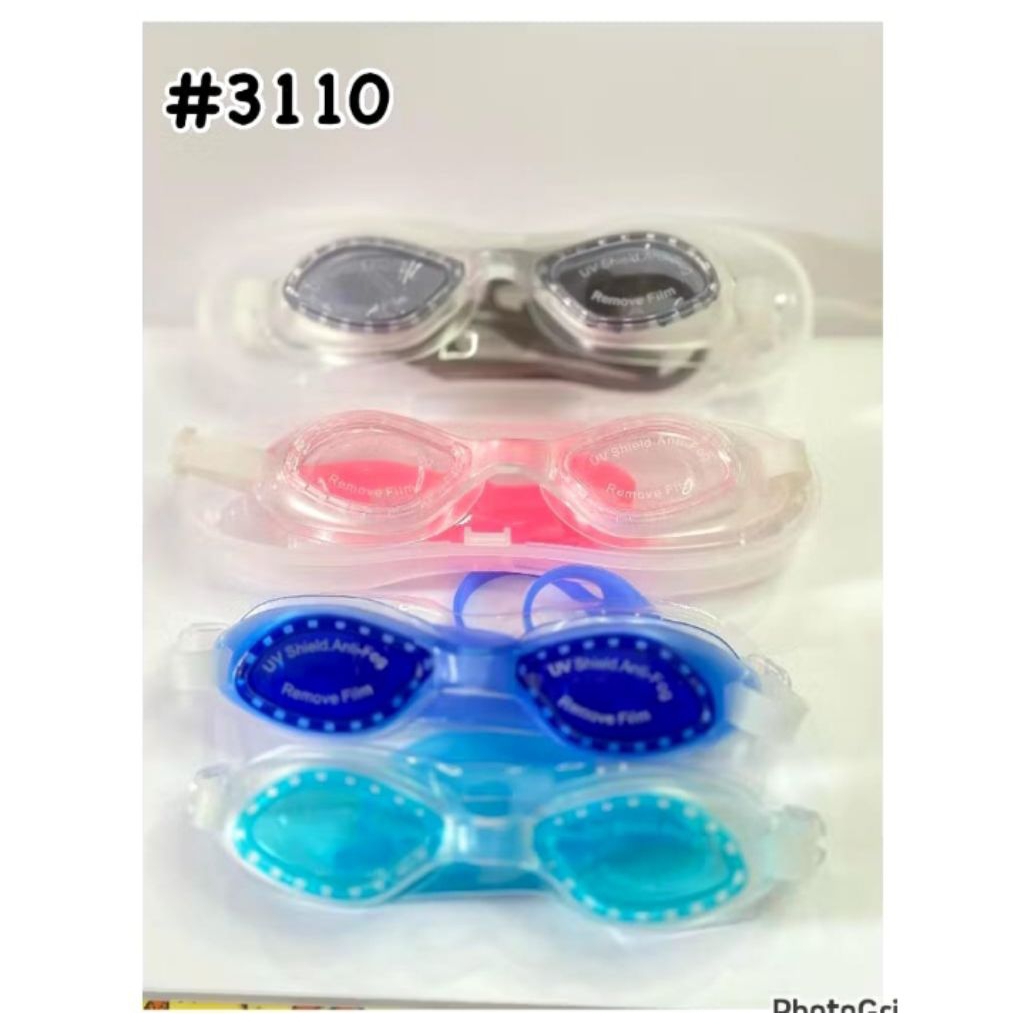 [ 3110 ] ANTIFOG SWIMMING GOGGLES ADULT SWIMMING GOGGLES HARD CASE / กล่อง