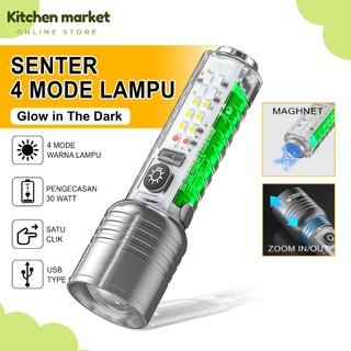 (KM) Senter Transparan 520a 8 Mode Warna Zoom in out Cas 30W