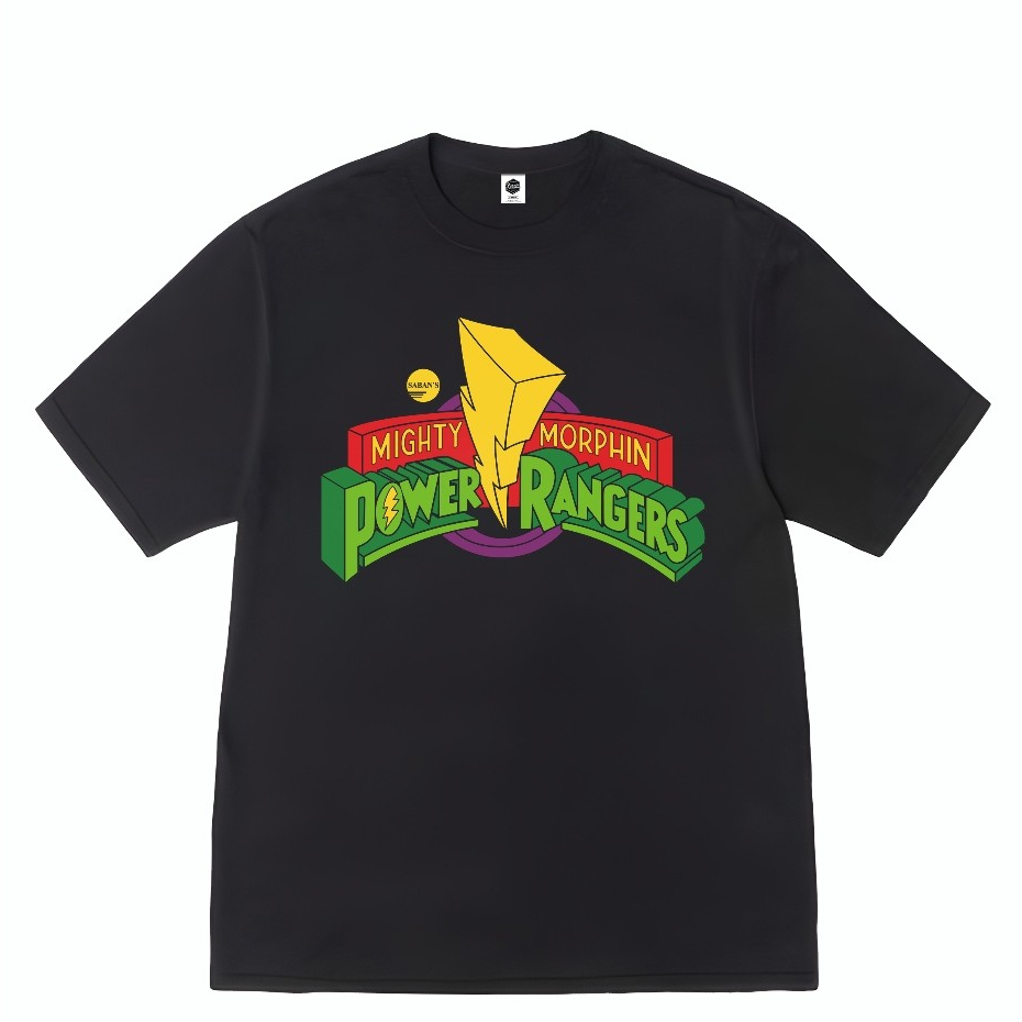 เสื้อยืด Power Ranger Mighty Morphin | เสื้อยืดโลโก้ Power Ranger | เสื้อยืด