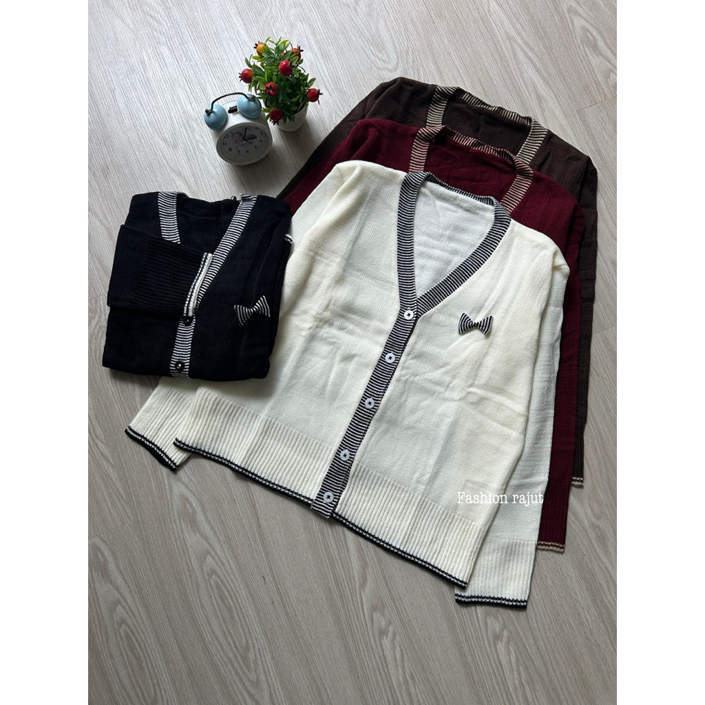 Fashion_knit Rihanna เสื้อคาร์ดิแกนถักแขนยาวผู้หญิง