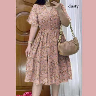 Terbaru Dress LENA  Nyaman Friendly Dress Rayon Wanita Lengan Pendek