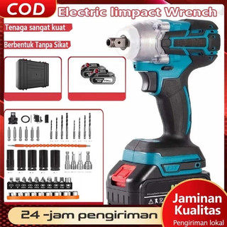 Impact Wrench Baterai Semua motor  Cordless Kunci Impact /Kunci Impact 1800N/M Impak Buka Motor Mesin Bor Untuk Baut Mobil