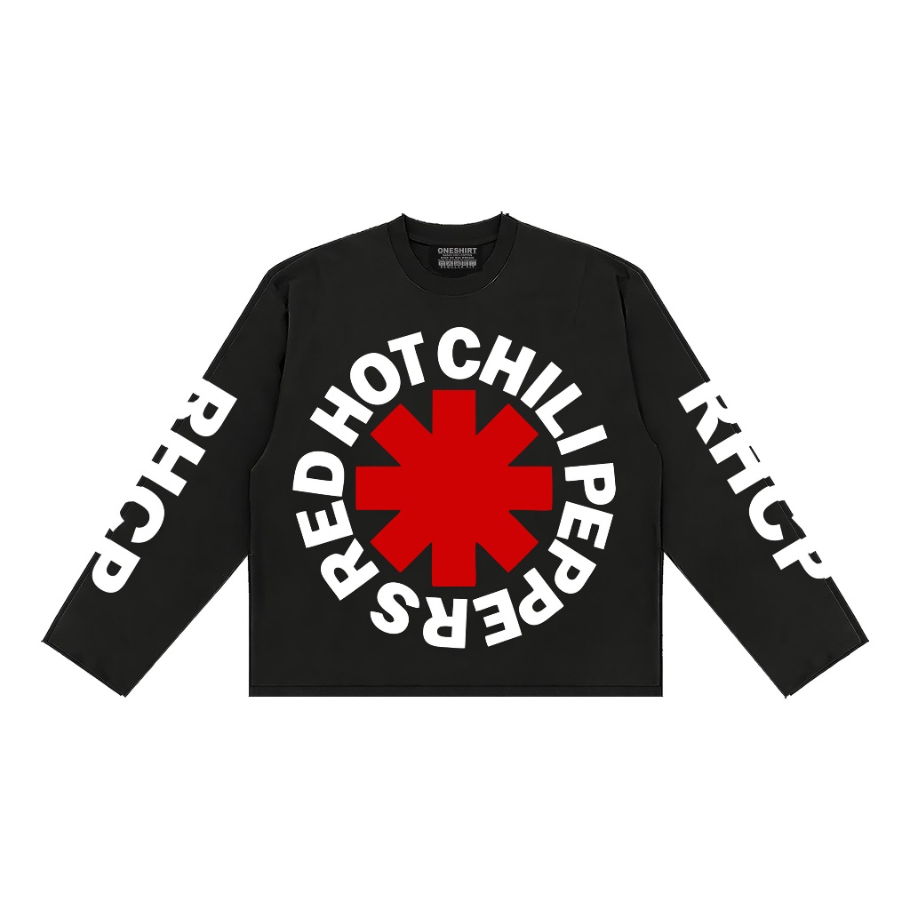 KATUN Oneshirt Oversize Fit Boxy Long ST Rhcp Logo Black Cotton unisex