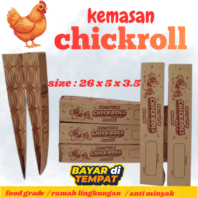 CHICKROLL PACKAGING ECONOMIC PACKAGE CONTAINS 500 แผ่น CHICKROLL PACKAGING