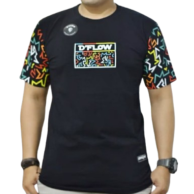 เสื้อยืด DFLOW คุณภาพดั้งเดิมพร้อมสติ๊กเกอร์ฟรี