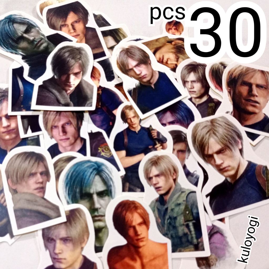 สติ๊กเกอร์ Leon S. Kennedy Resident Evil 30 ชิ้น ความงามสําหรับ Journal กีตาร์ แล็ปท็อป