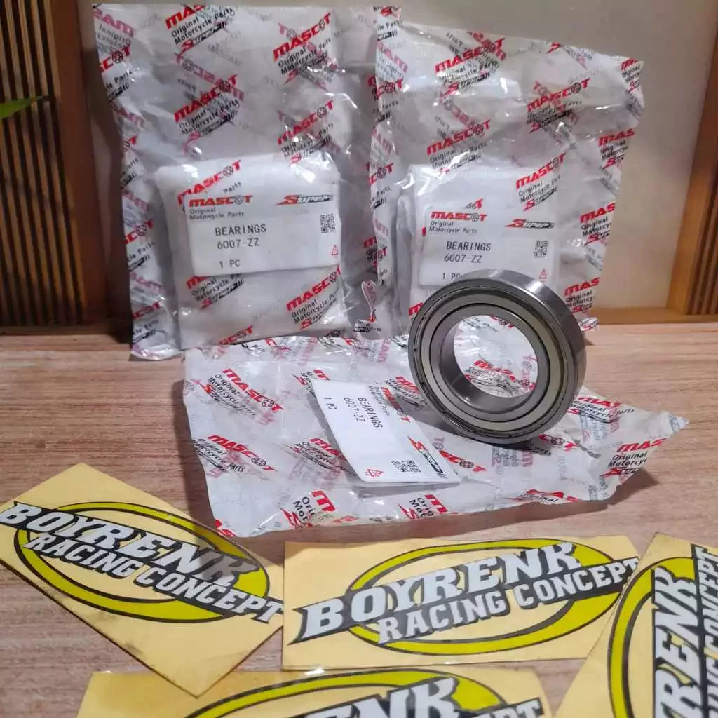 แบริ่ง LAKER LAHER 6007 ZZ 6007ZZ Laher 6007ZZ (ID 35mm, OD 62mm, T 14mm) MASCOT ฝาเหล็ก - BOYRENK R