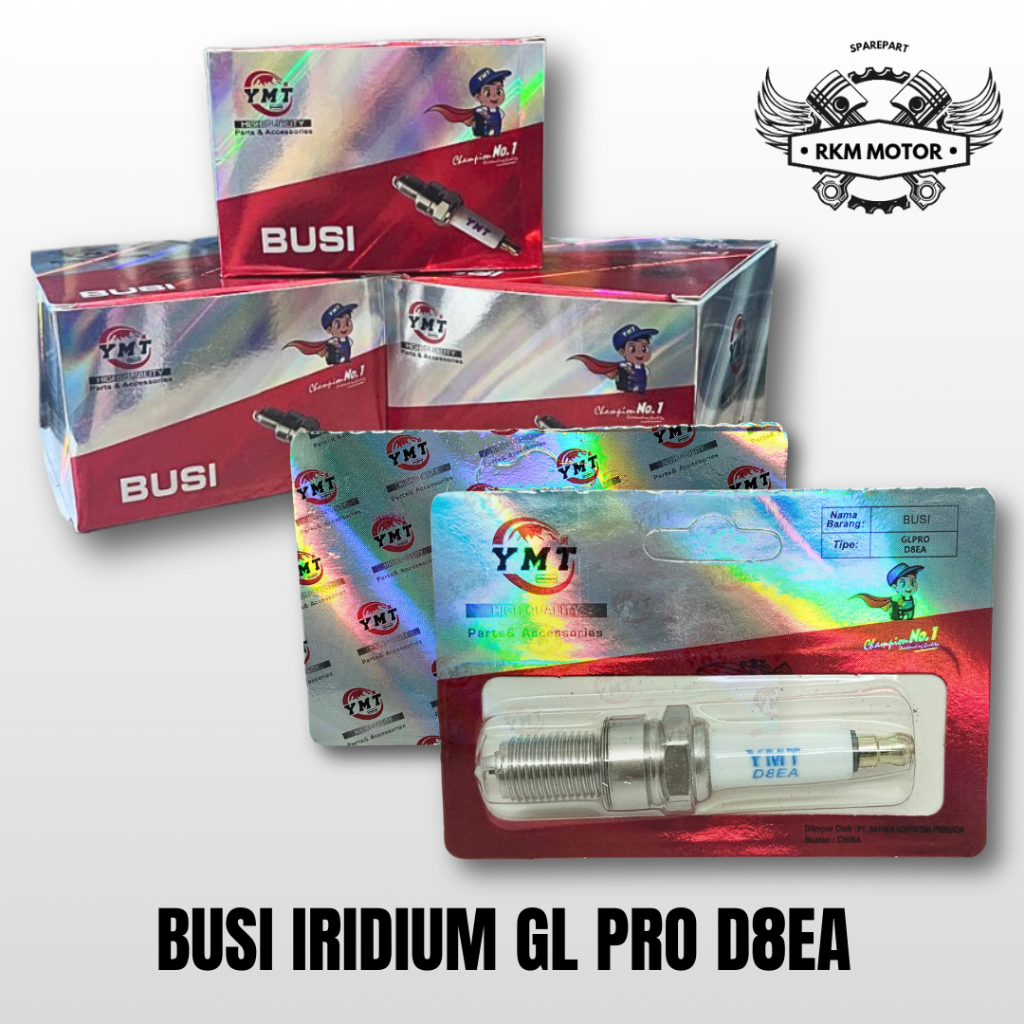 หัวเทียนอิริเดียม Gl Pro D8EA - หัวเทียนแข่ง D8EA Tiger, Gl Pro, Gl Max, Pro Neotech, Scorpio Z, Thu