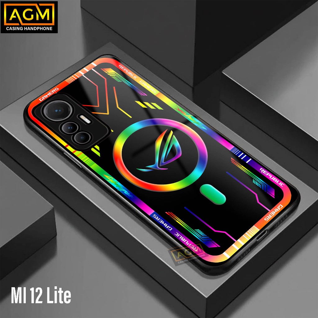 เคส Xiaomi Mi 12 Lite - เคส Softcase Glossy ใหม่ Hp Xiaomi Mi 12 Lite [ROG Motif] - เคส AGM เคสกระจก
