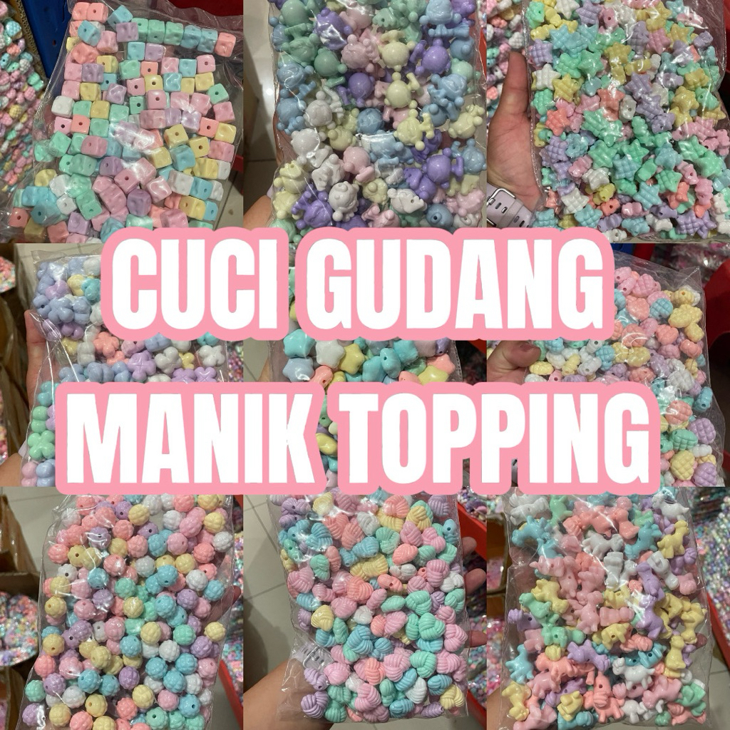 [READY] PREMIUM AB MILK BLACK CLEAR TOPPING BEAD READY WAREHOUSE CLEARANCE BAG CHARM PHONE STRAP