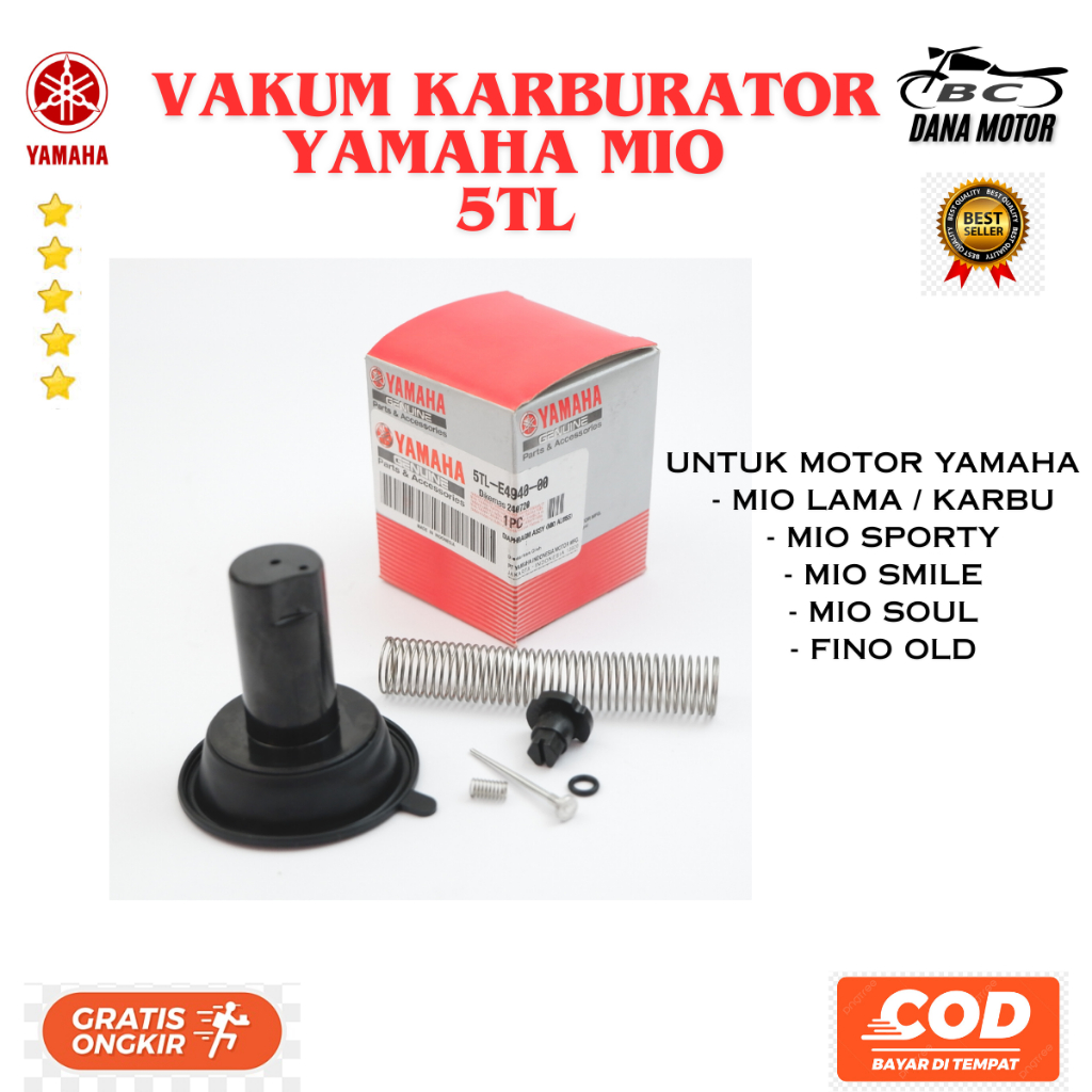 สูญญากาศคาร์บูเรเตอร์ Mio ดั้งเดิม / พรีเมี่ยมดั้งเดิม Yamaha Mio Sporty คาร์บูเรเตอร์สูญญากาศ - 5TL