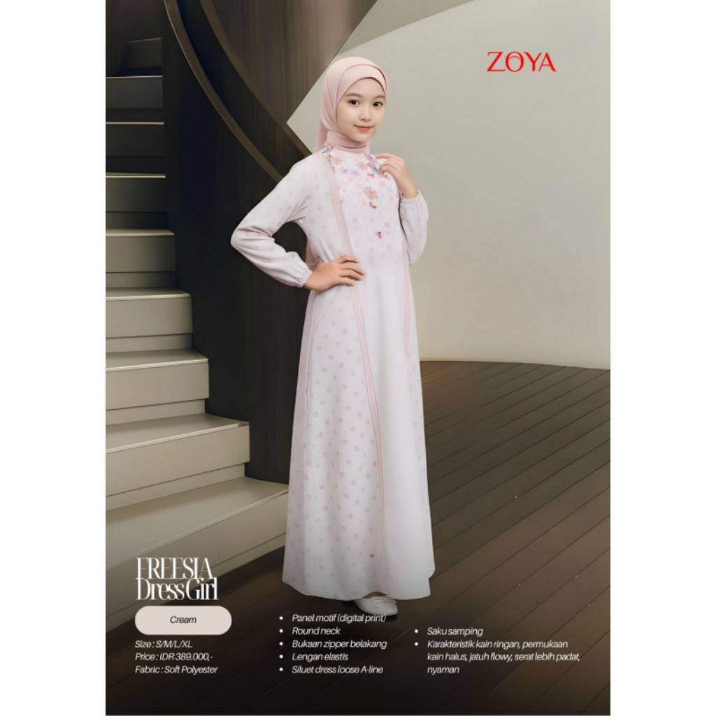 ZOYA - FREESIA GIRL DRESS CHILDRENS GAMIS ผลิตจาก POLY MATERIAL
