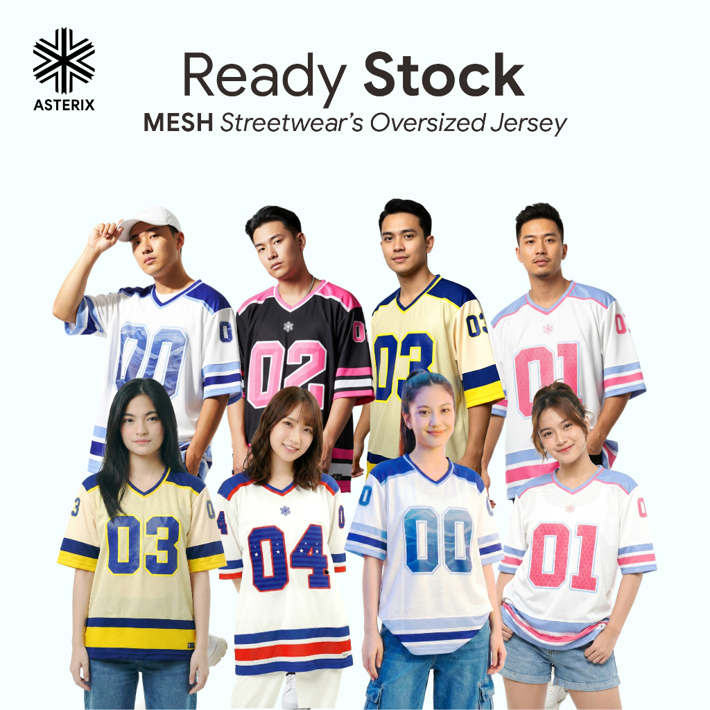 ASTERIX Oversize Mesh Jersey Streetwear Oversize Jersey Hockey Rugby