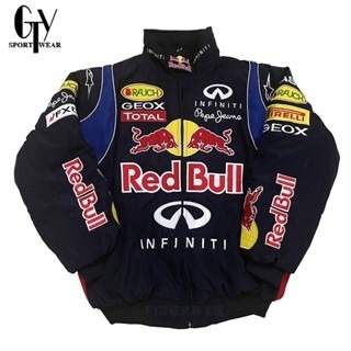 GTY F1 RED BULL JACKET เสื้อแจ็คเก็ตพิมพ์ลายโลโก้เบสบอลสําหรับผู้ชายสุดเท่