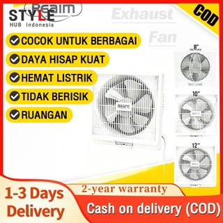 OKAYAMA 8/10/12 inch Kipas Angin Exhaust fan Hexos Dinding Plafon OK8D/ OK10D / OK12D - Exhaust Wall Fan 2in1 (Hisap+Hembus)
