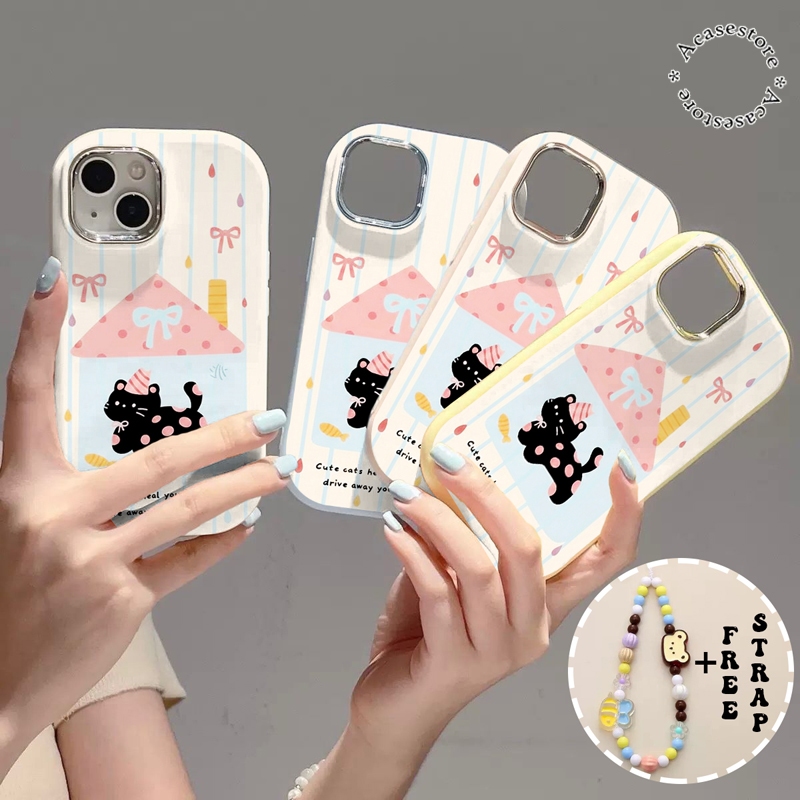 GANTUNGAN TP69 ฟรี STRAP - สาวน้อยน่ารัก Macaron กรณี Lanyard โทรศัพท์ Charm แขวน STRAP สําหรับ Ipho