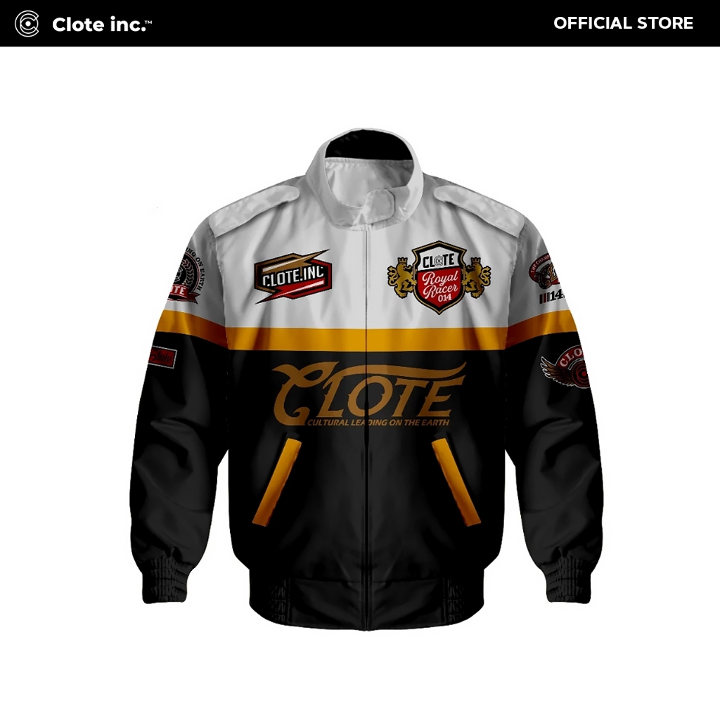 Royal Racer Gold Nascar Jacket - สีขาว Limited Edition