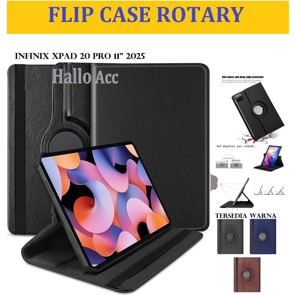 Infinix Xpad 20 Pro 12 Tablet / Infinix Xpad 20 Casing Rotary Flip Cover