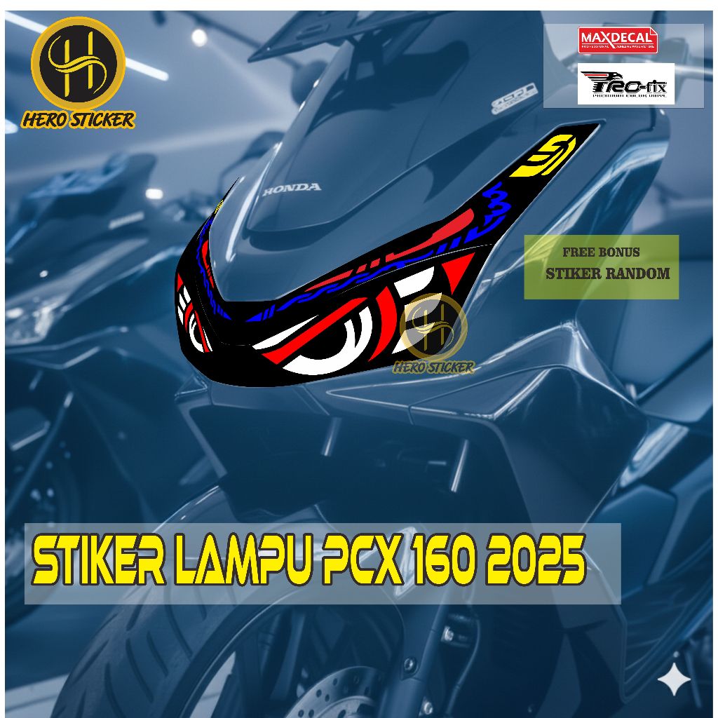 HONDA PCX 160 2025 สติ๊กเกอร์ไฟหน้าและคิ้ว