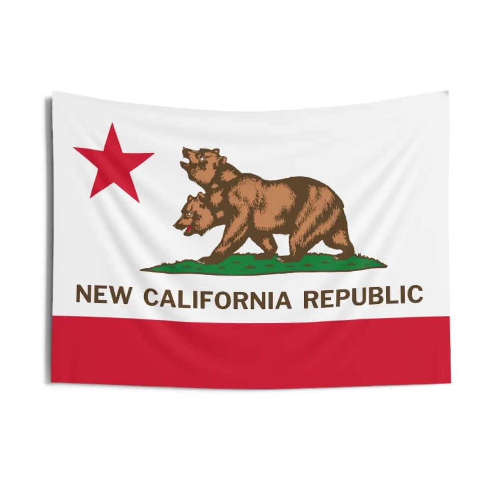ใหม่ California Republic Flag Tapestry Wall Art Room Decor